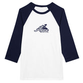 Unisex 3/4 sleeve Raglan T-shirt White and Navy